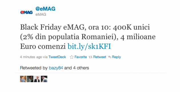 Twitter eMAG Black Friday eMAG ora 10 ...