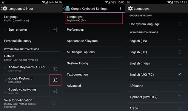 Adauga un rand cu cifre in Google Keyboard