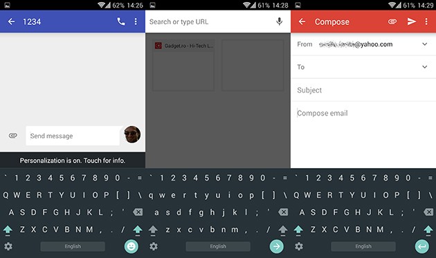 Adauga un rand cu cifre in Google Keyboard