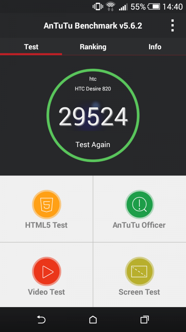 AnTuTu HTC Desire 820