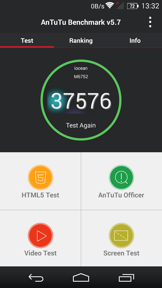 Teste benchmark iOcean M6752 Rock
