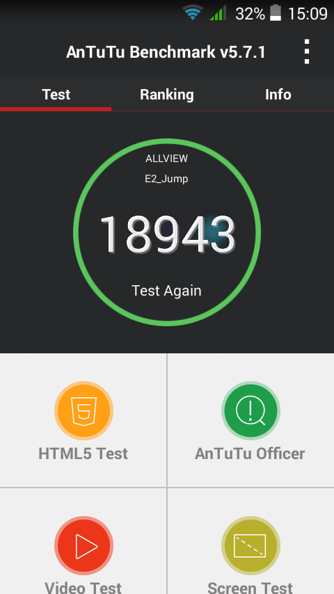 Teste benchmark Allview E2 Jump