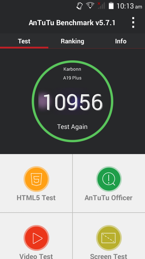 Teste benchmark Karbonn A19 Plus