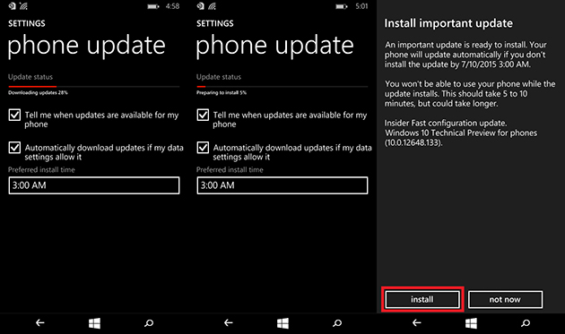 Instaleaza Windows 10 Mobile Insider Preview
