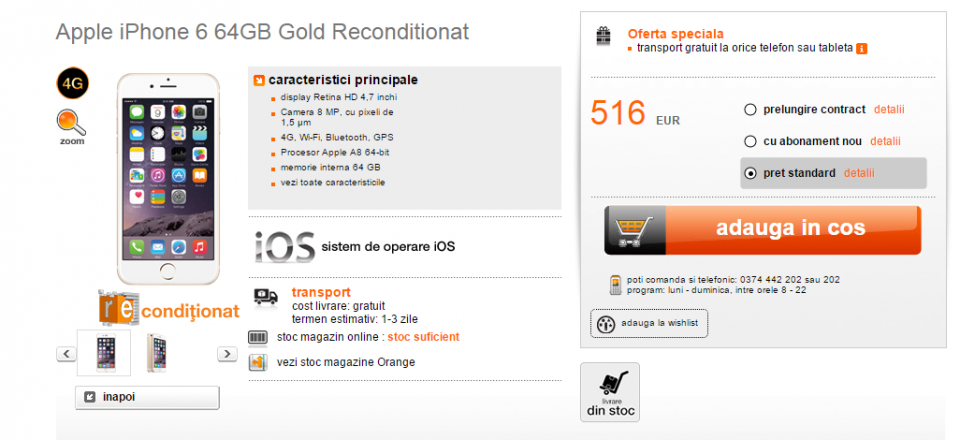 Orange-iPhone-6-64-GB-reconditionat