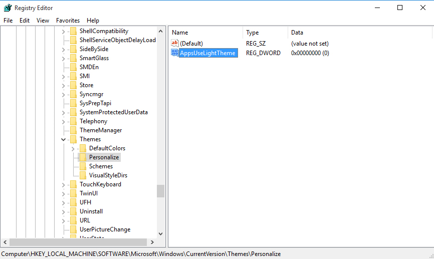Activeaza tema Dark in Windows 10