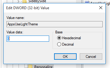 Activeaza tema Dark in Windows 10