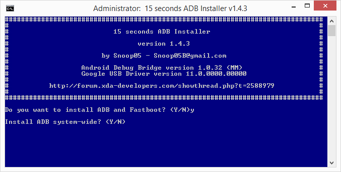 Instalare ADB, Fastboot si driver universal pentru Windows