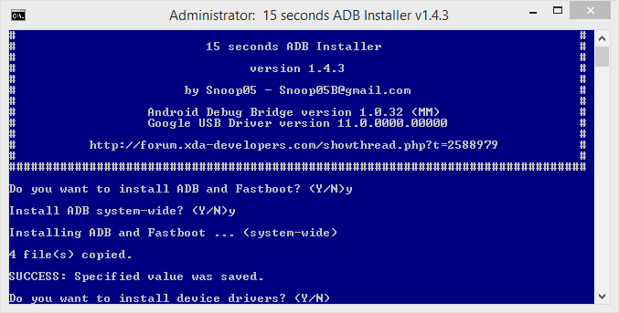 Instalare ADB, Fastboot si driver universal pentru Windows