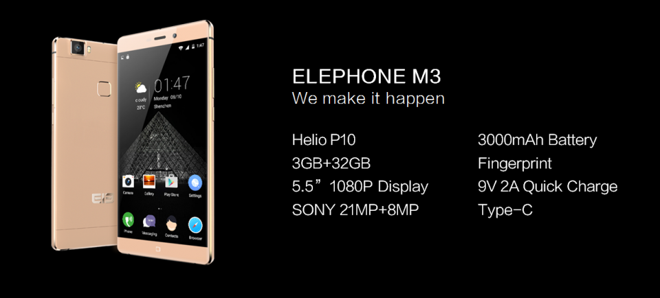 12 ELEPHONE M3