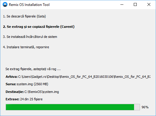 Instaleaza Remix OS Android pe un PC in dual boot cu Windows
