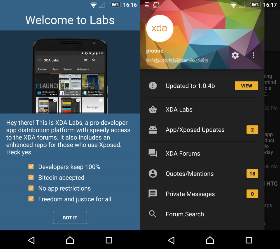 Aplicatii Android - XDA Labs