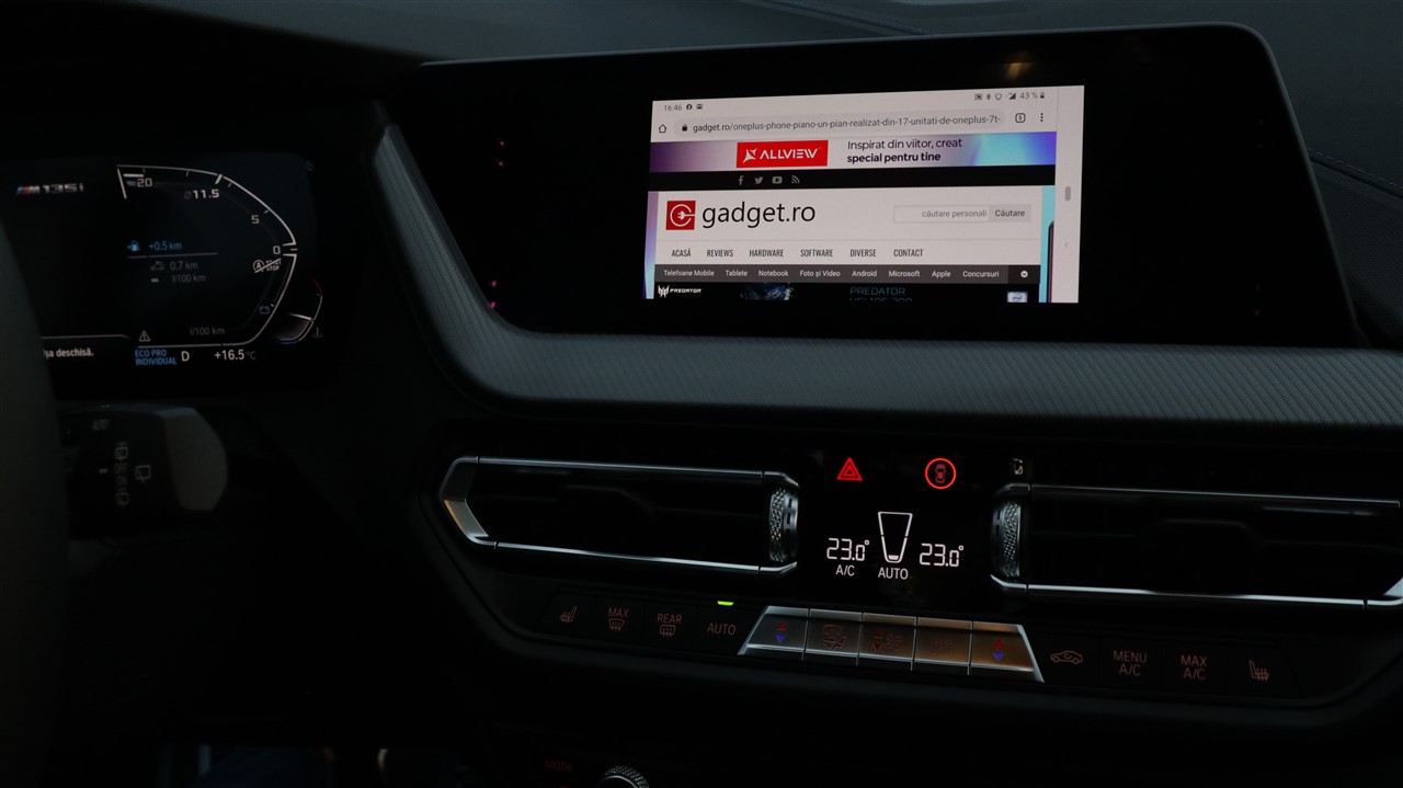 Interfata iDrive 7.0 pe BMW M135i 2019